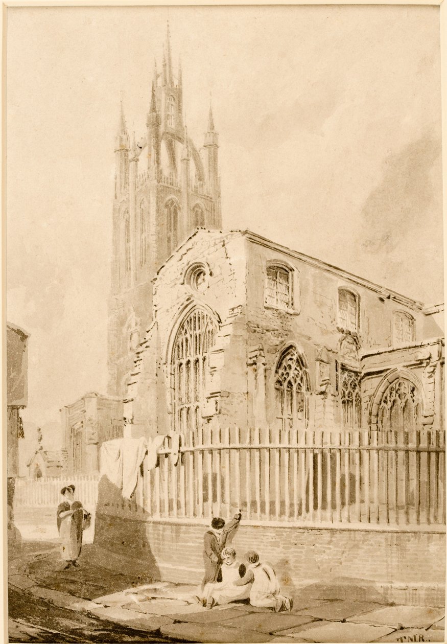 South East View of the Church of St Nicholas, Newcastle upon Tyne by Thomas Miles Richardson