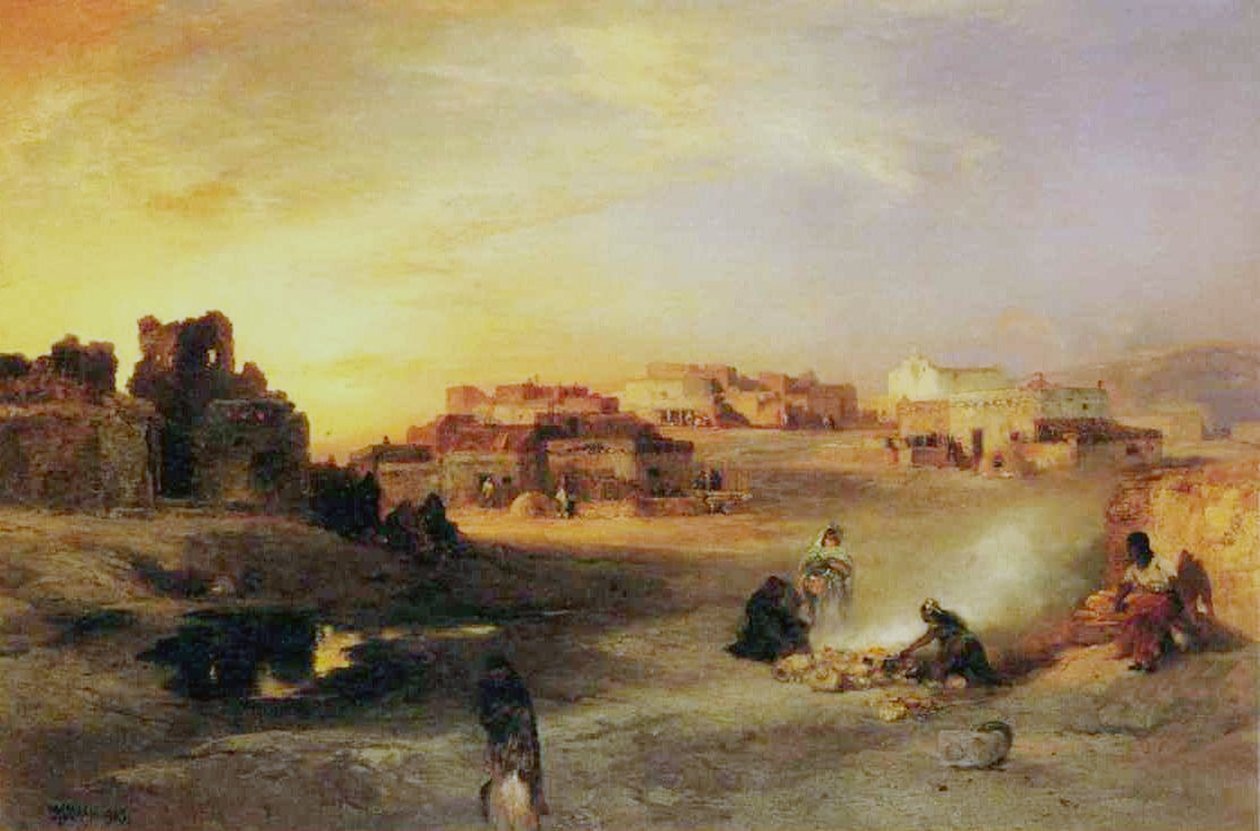 An Indian Pueblo by Thomas Moran