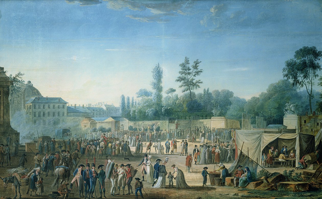 View of the Tuileries from the Place de la Revolution, 1799 by Thomas Naudet