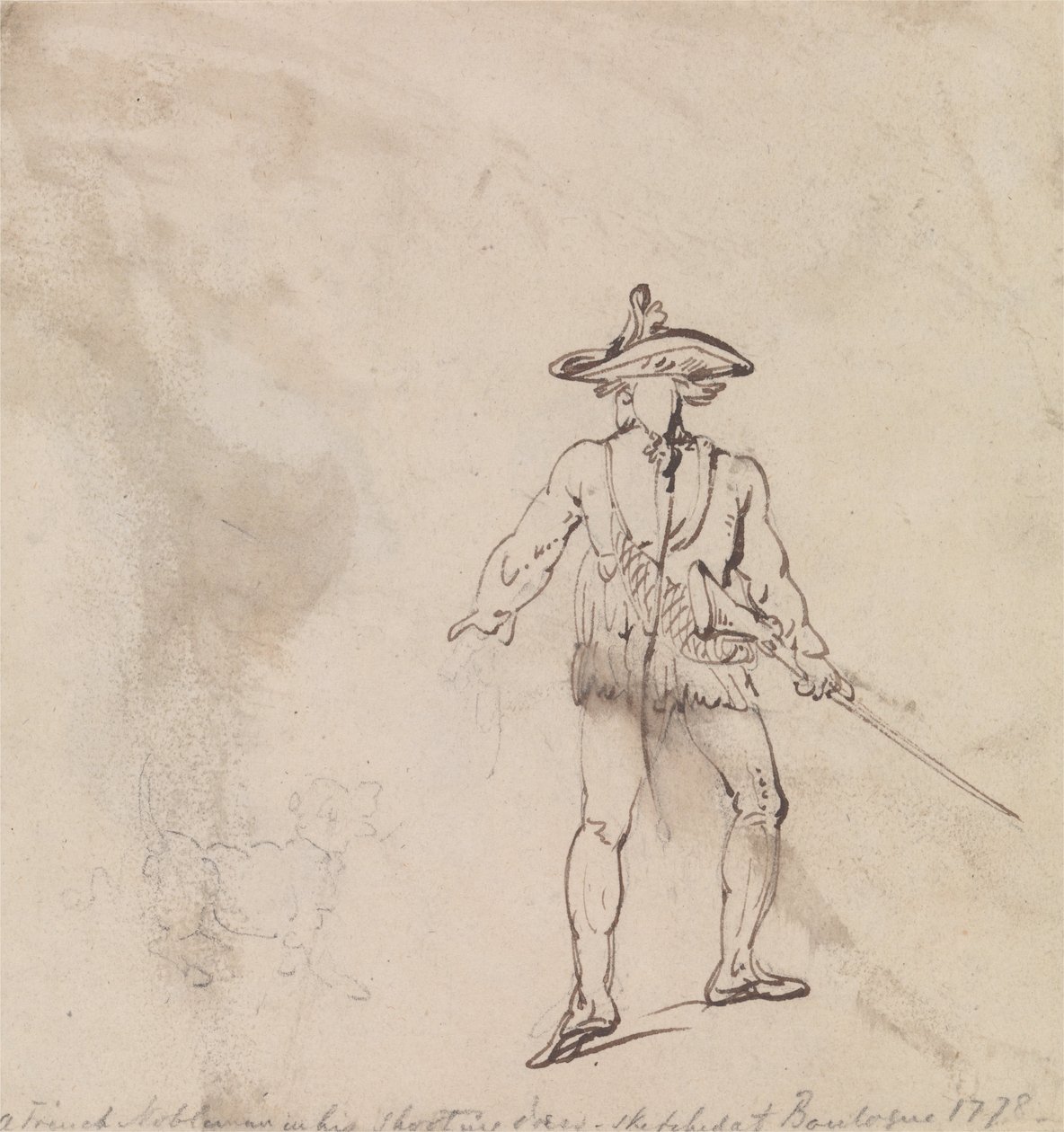 A French Nobleman Out Shooting by Thomas Rowlandson