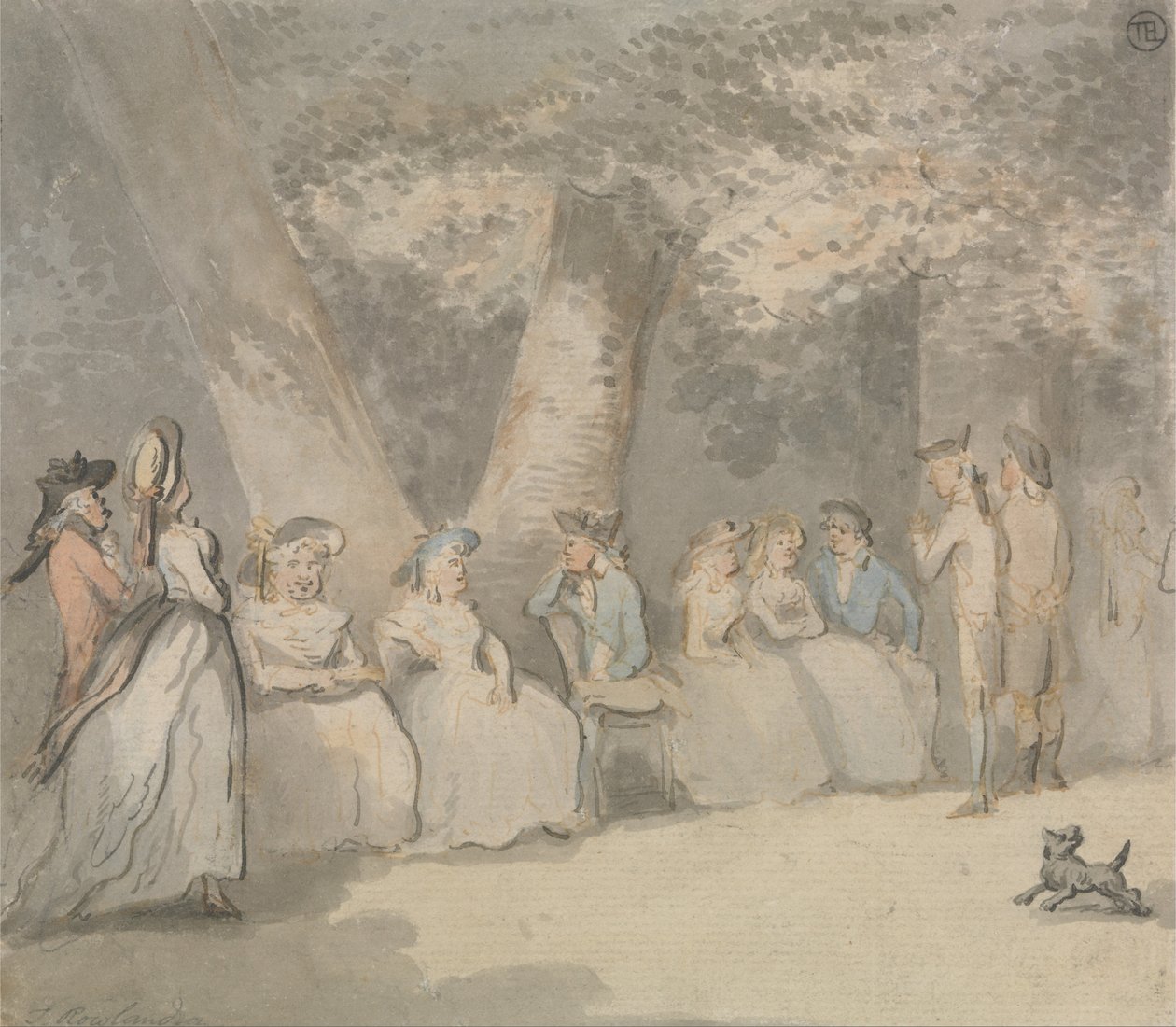 A Park Scene by Thomas Rowlandson