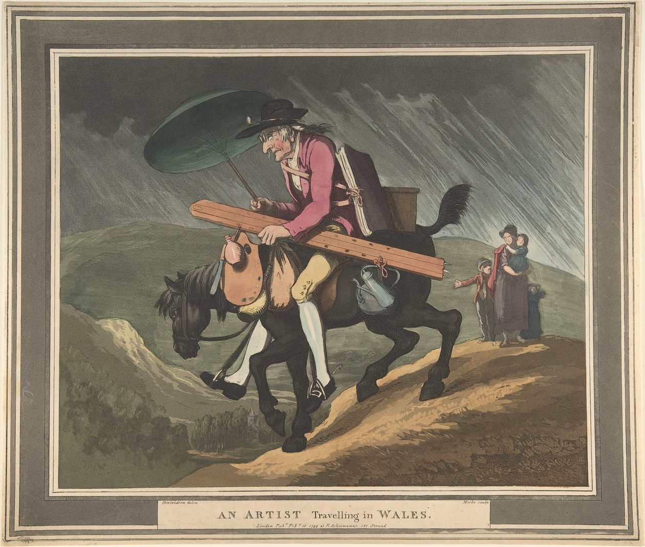 An Artist Travelling in Wales by Thomas Rowlandson