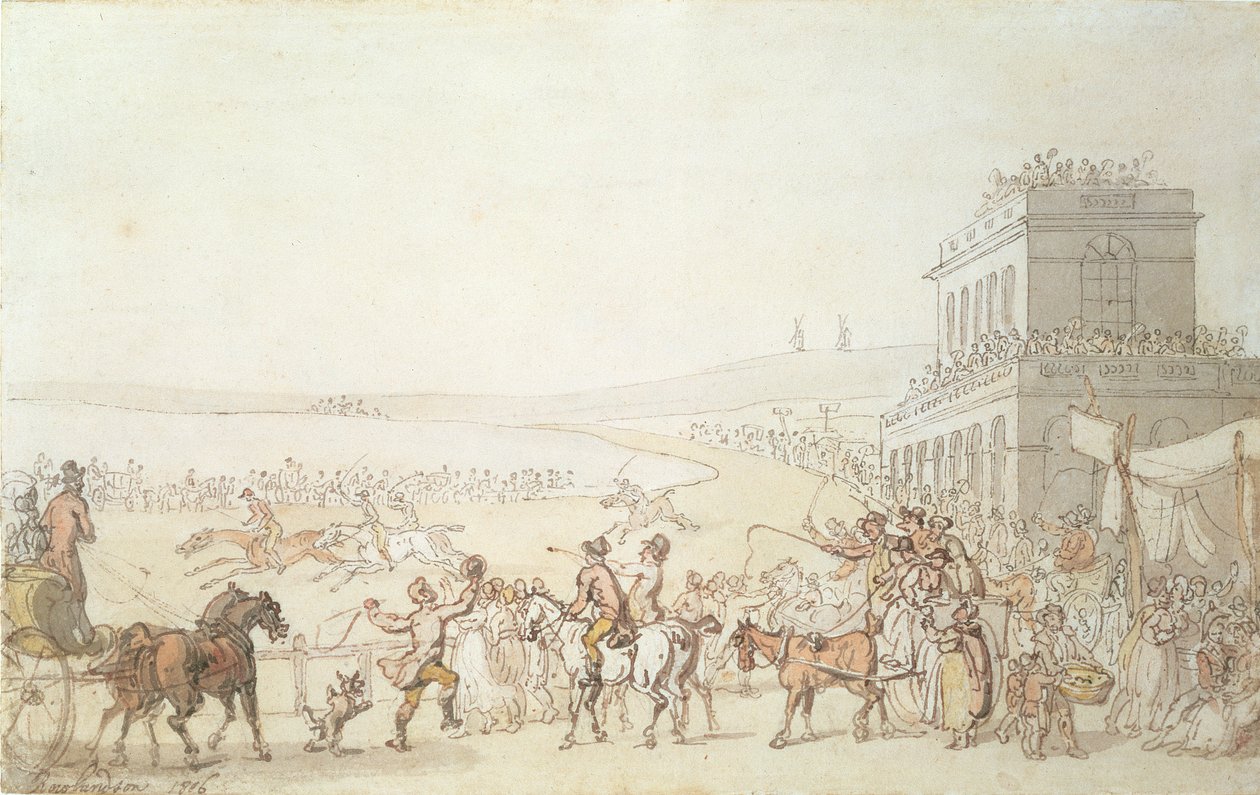 Brighton Races by Thomas Rowlandson