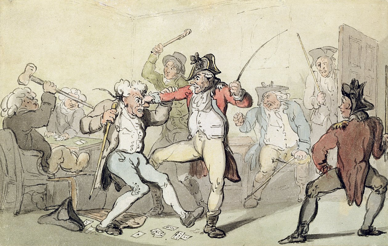 Cheating at Cards by Thomas Rowlandson