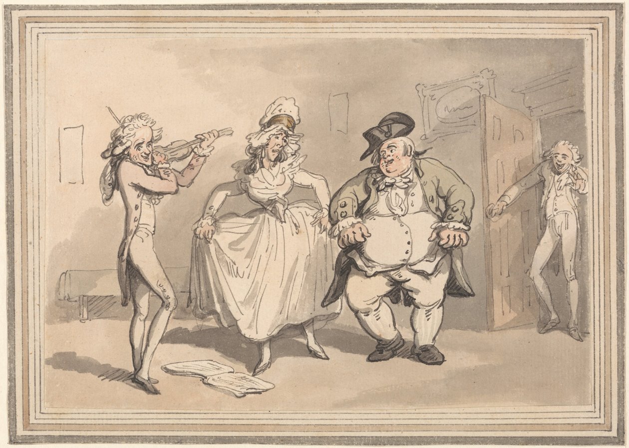 Comforts of Bath: Private Practice Previous to the Ball by Thomas Rowlandson