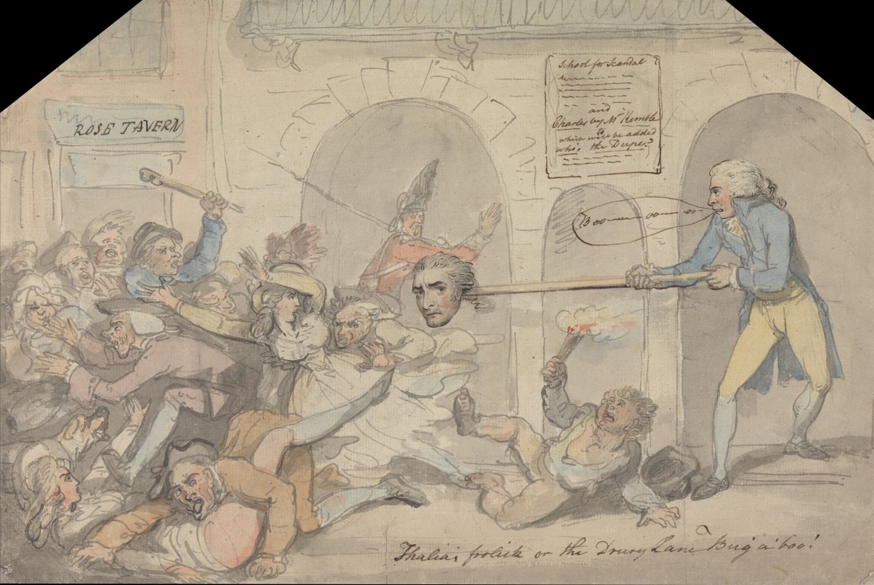 Drury Lane. The School for Scandal by Thomas Rowlandson