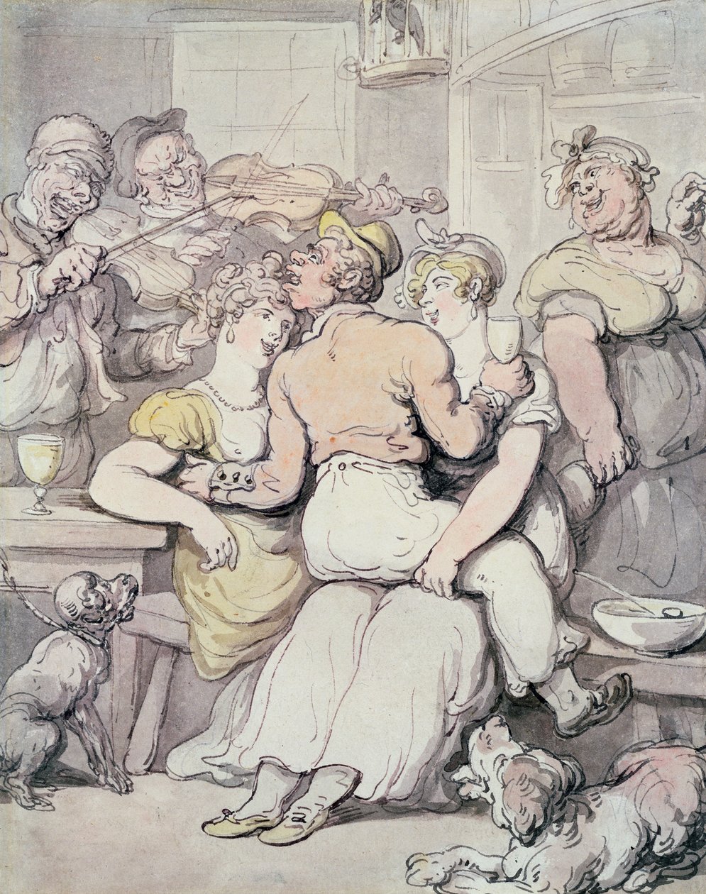 Jack Tar Admiring the Fairer Sex by Thomas Rowlandson