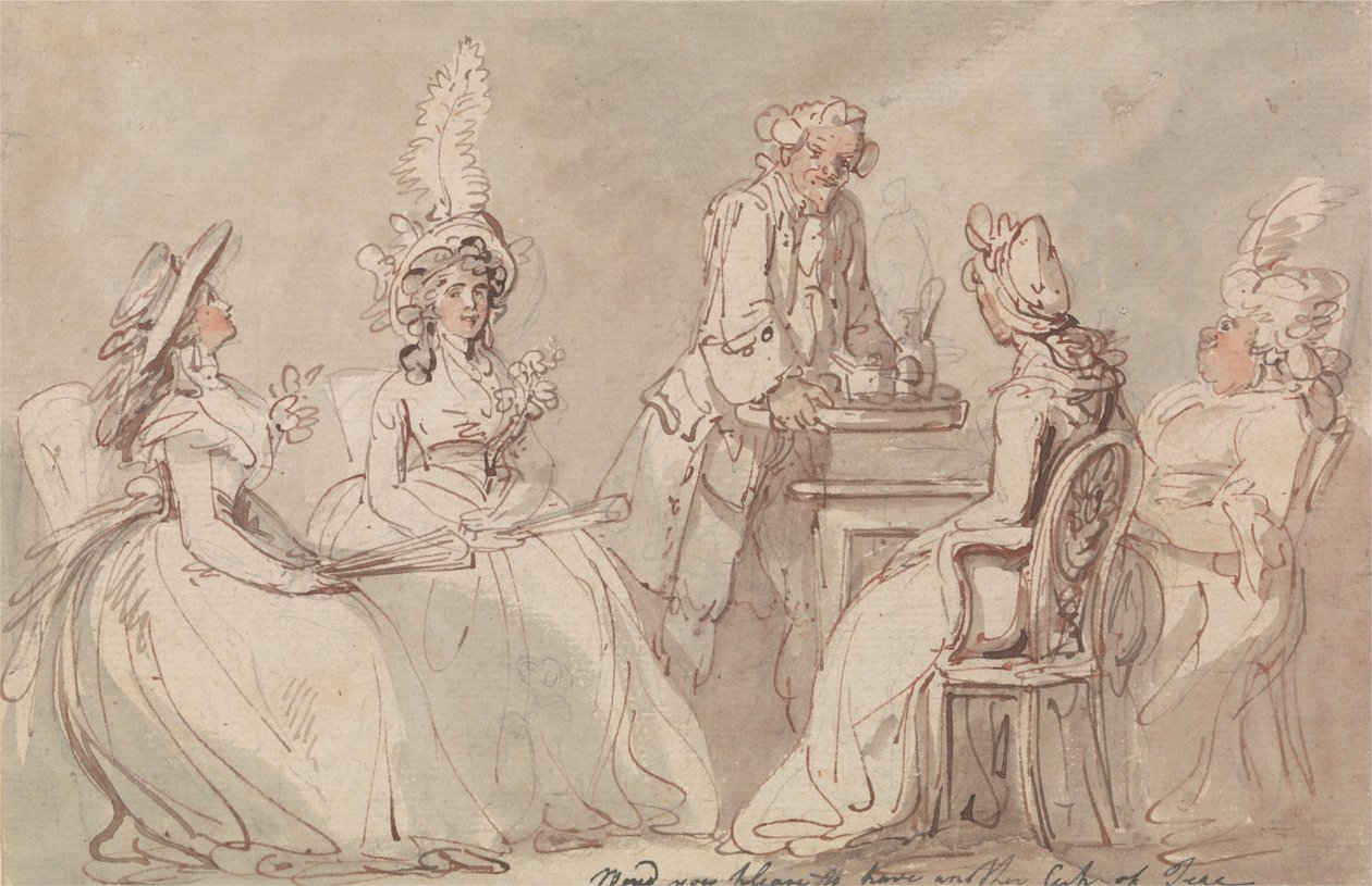 Ladies at Tea by Thomas Rowlandson