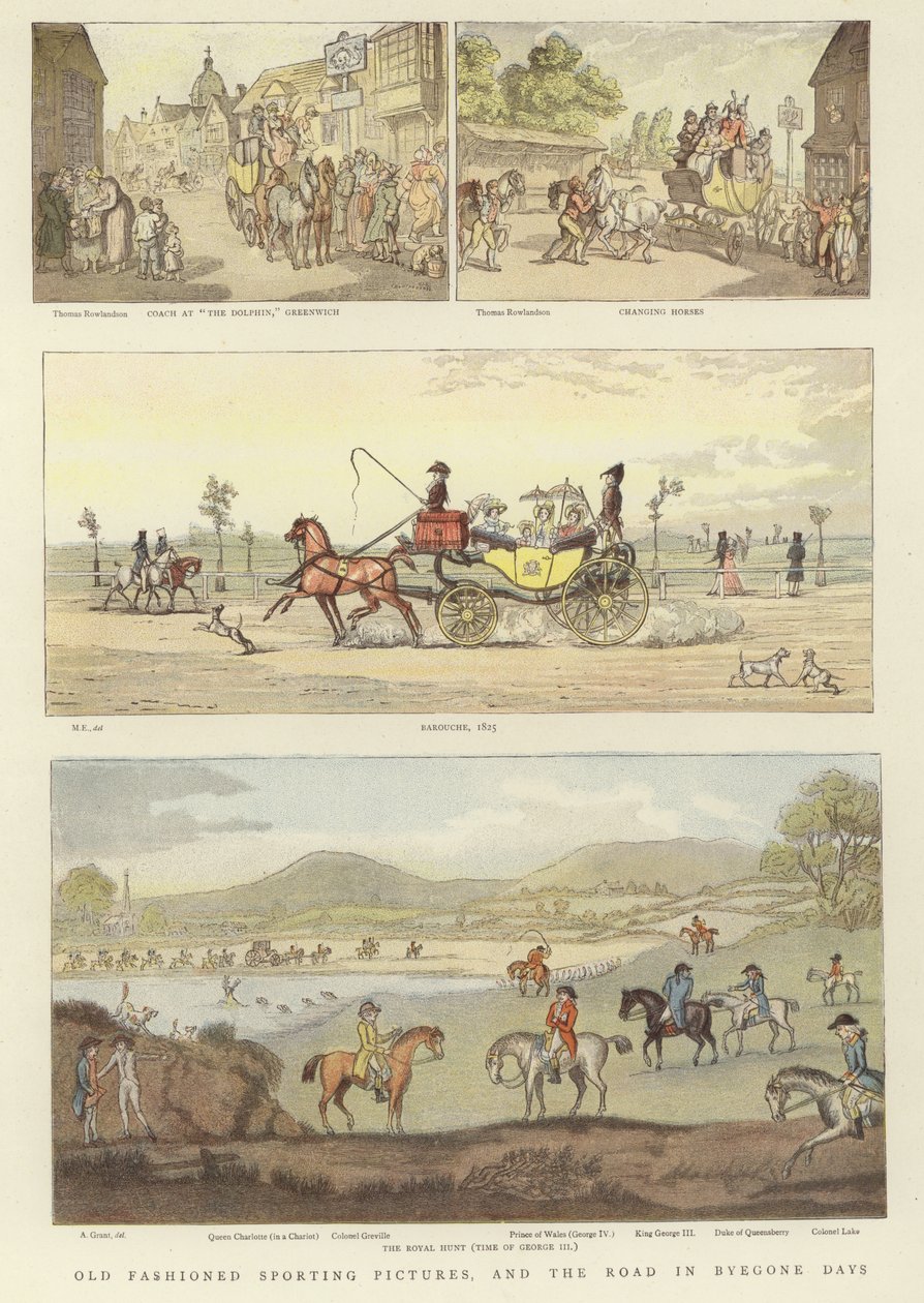 Old Fashioned Sporting Pictures by Thomas Rowlandson