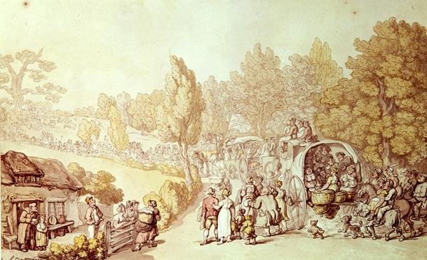 Road to Epsom by Thomas Rowlandson