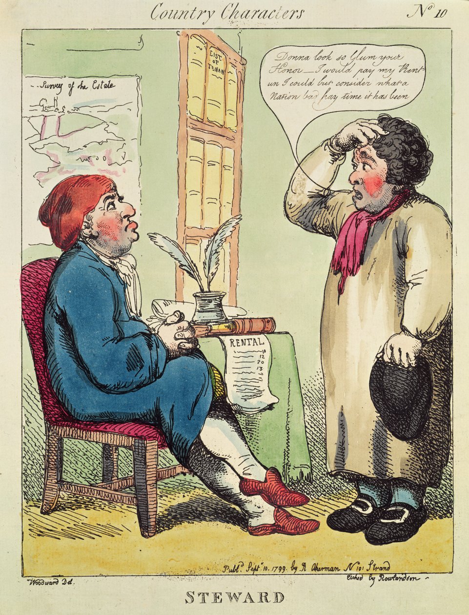 Steward, from a Series Entitled Country Characters, 1799 by Thomas Rowlandson