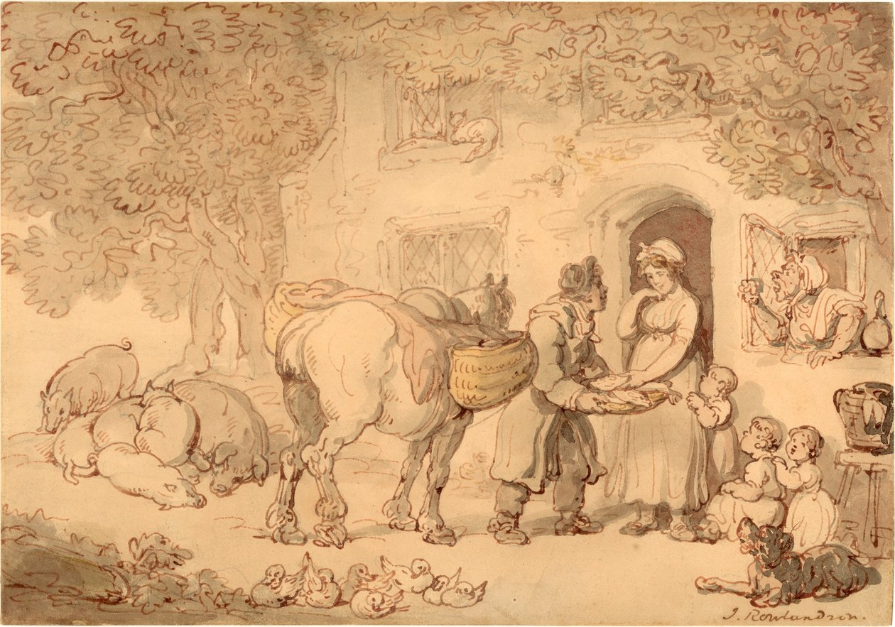 The Fishseller by Thomas Rowlandson