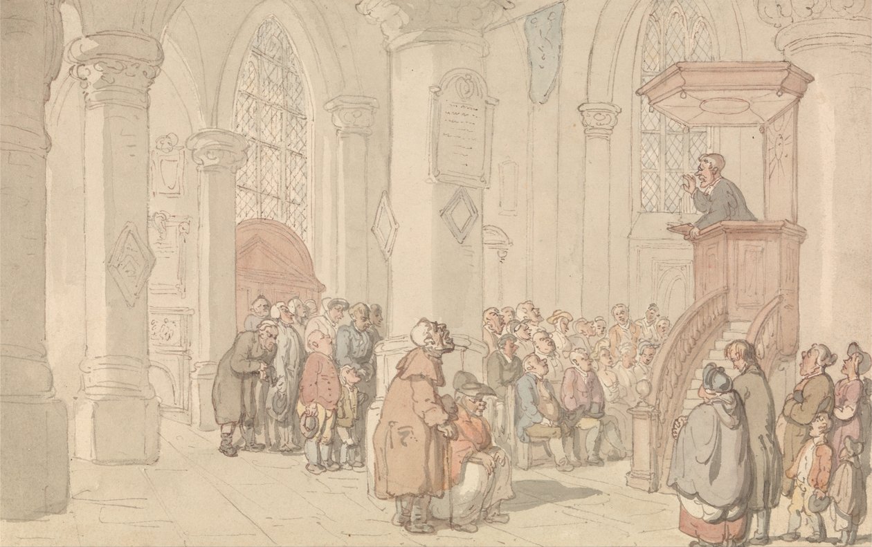 The Preacher by Thomas Rowlandson