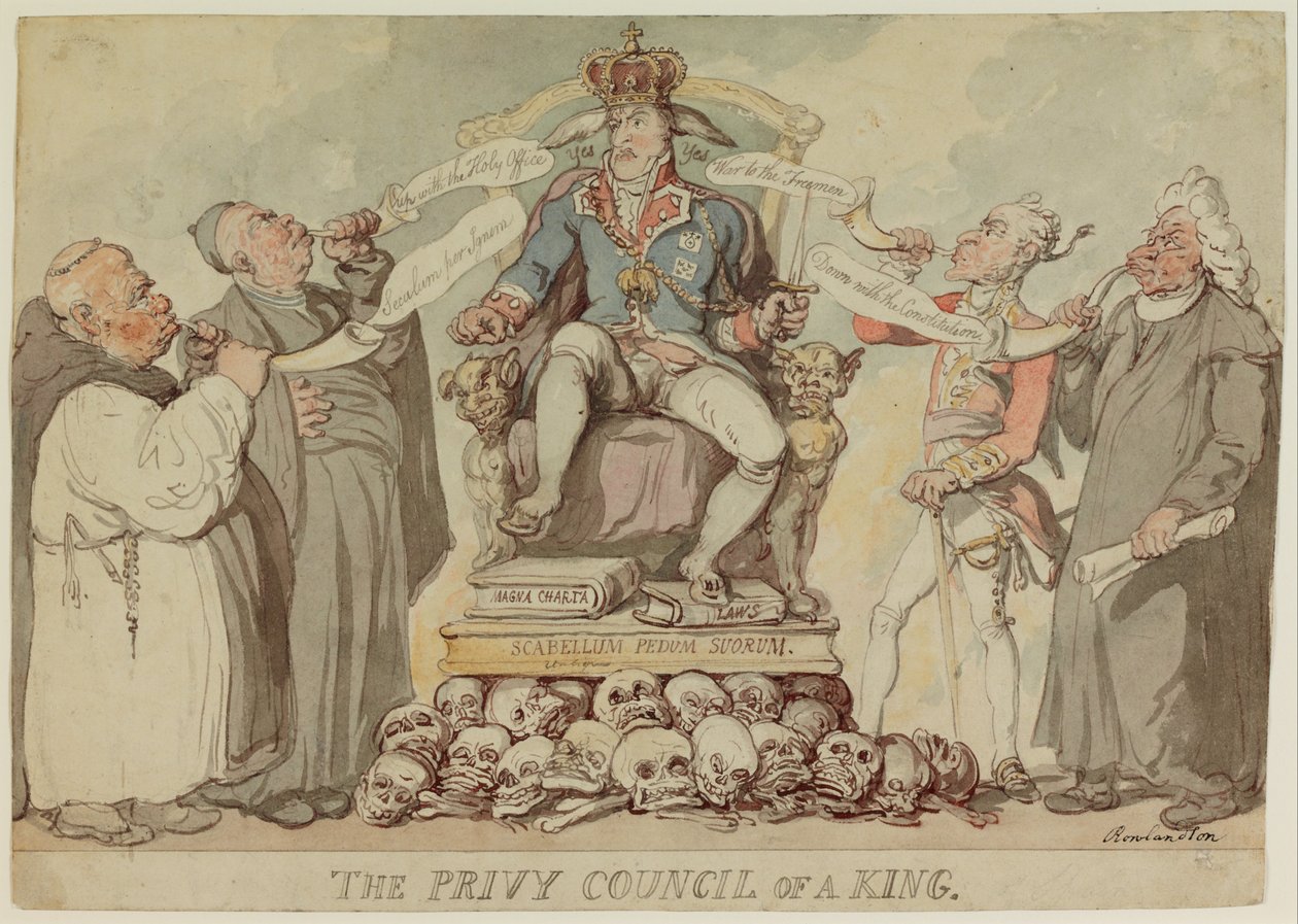 The Privy Council of a King by Thomas Rowlandson