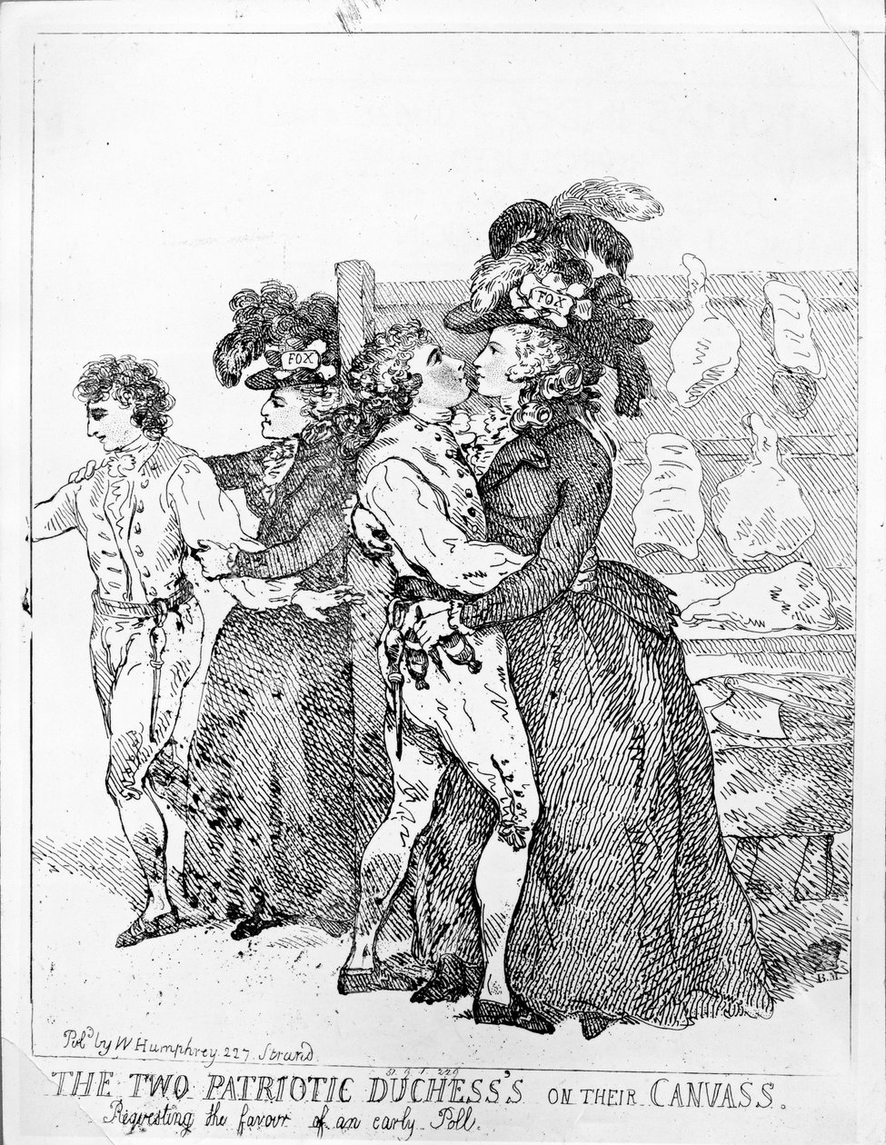 The Two Patriotic Duchesses on their Canvass, 1784 by Thomas Rowlandson