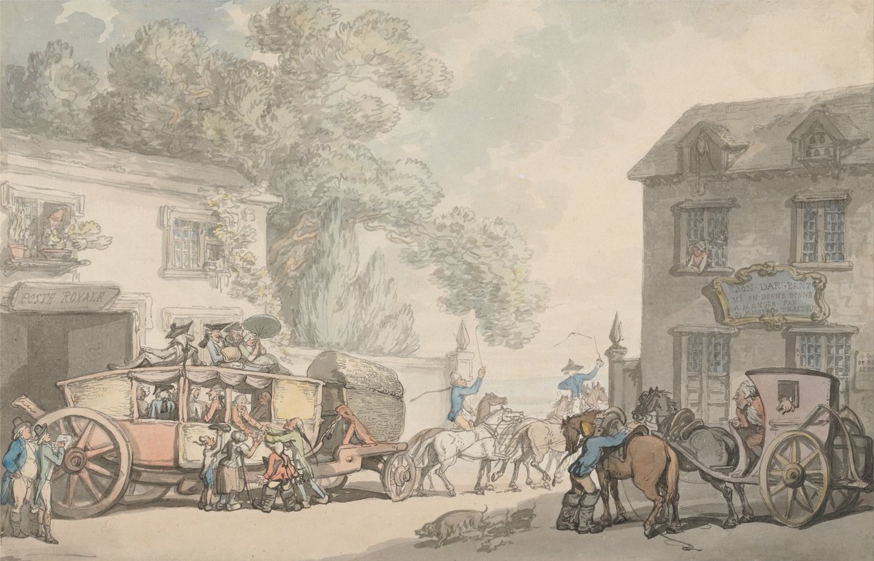 Travelling in France by Thomas Rowlandson