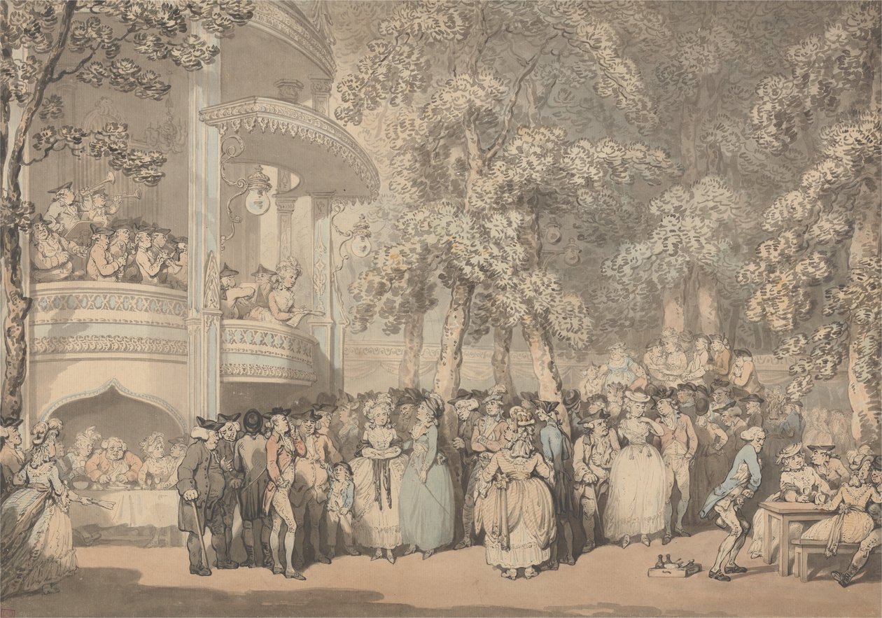 Vauxhall Gardens by Thomas Rowlandson