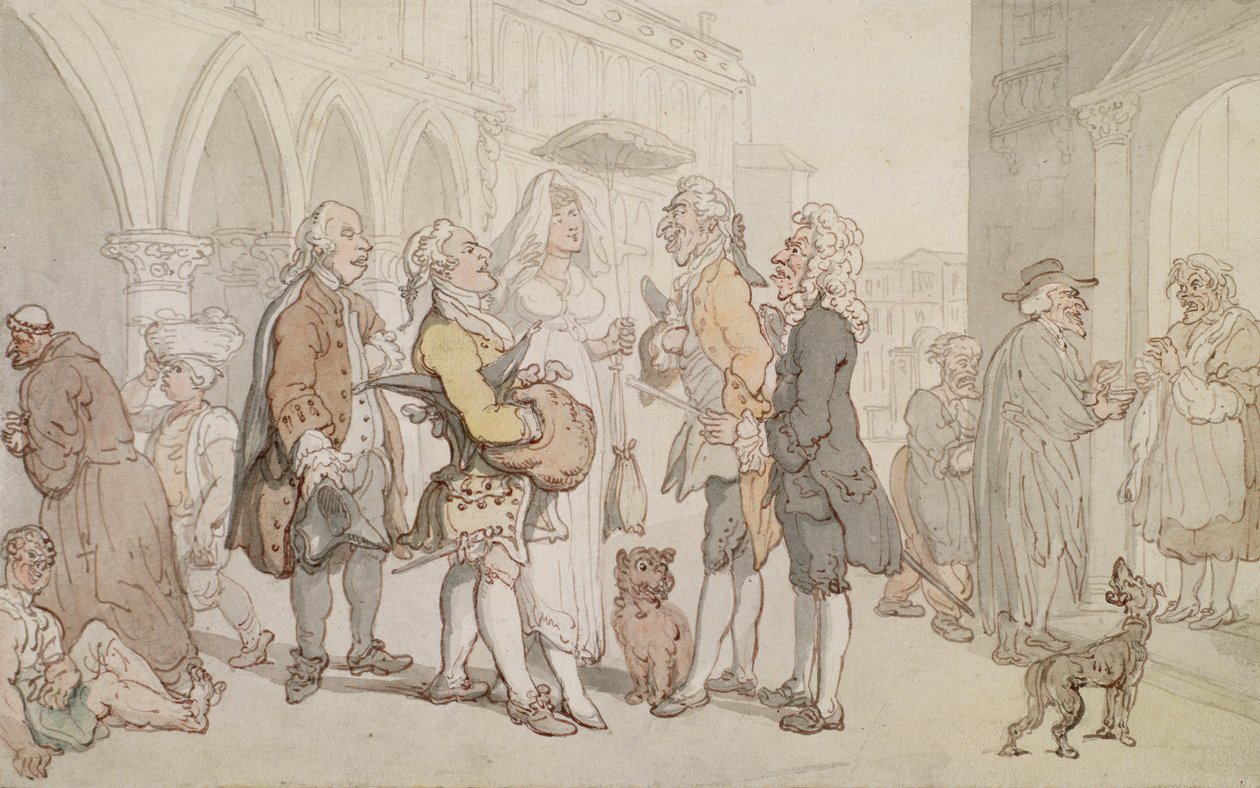 Visitors in Venice by Thomas Rowlandson