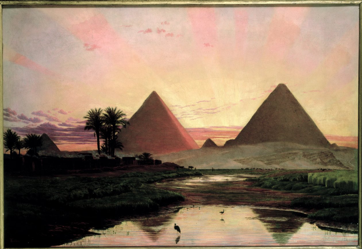 The Pyramids at Giza by Thomas Seddon