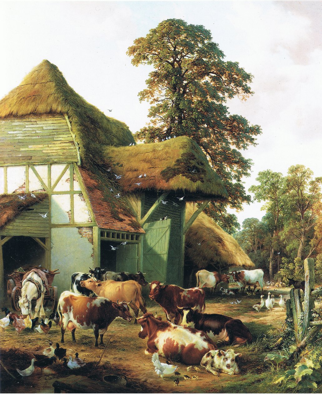 A farm in Kent by Thomas Sidney Cooper