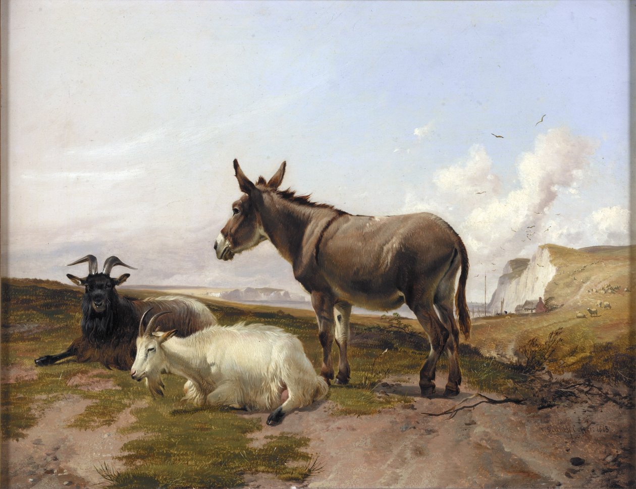 On the Downs by Thomas Sidney Cooper