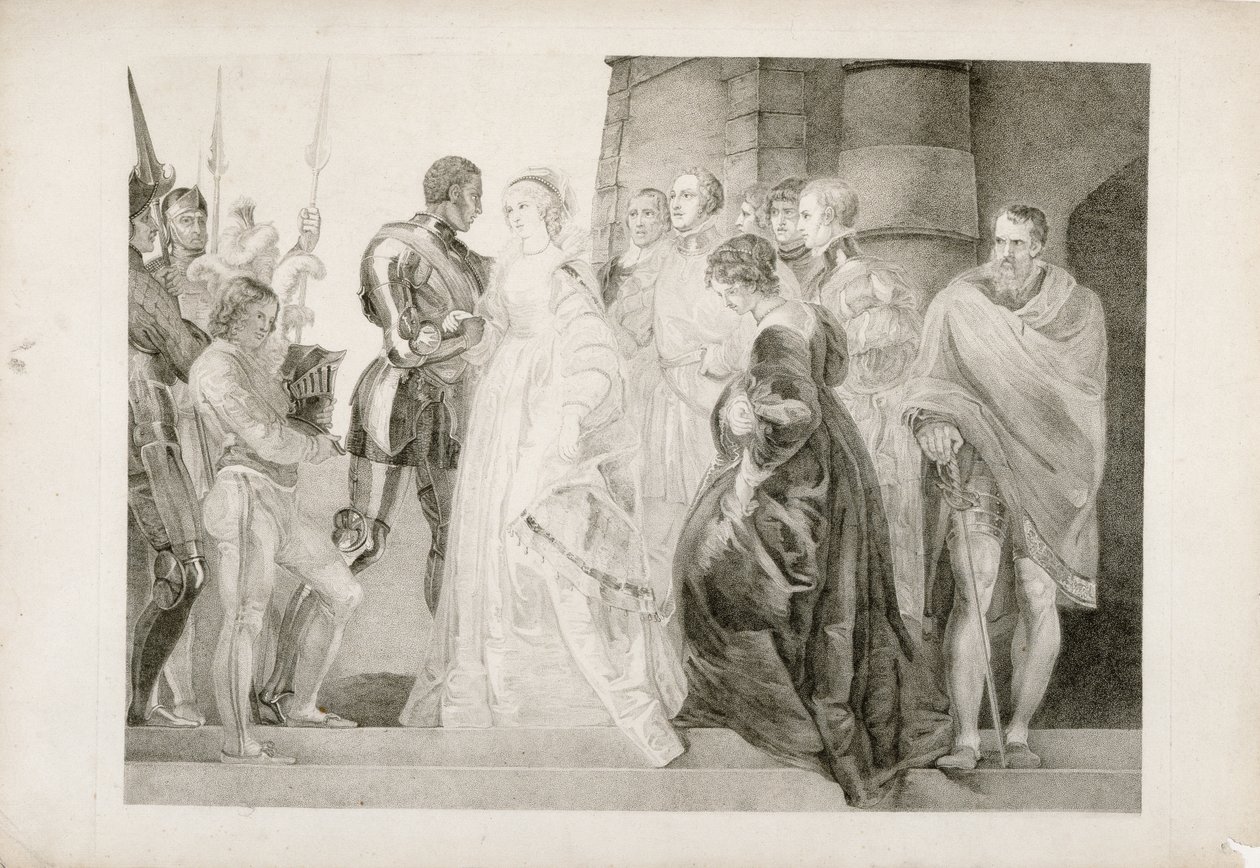 Othello, Act II, Scene I (engraved by Thomas Ryder) by Thomas Stothard