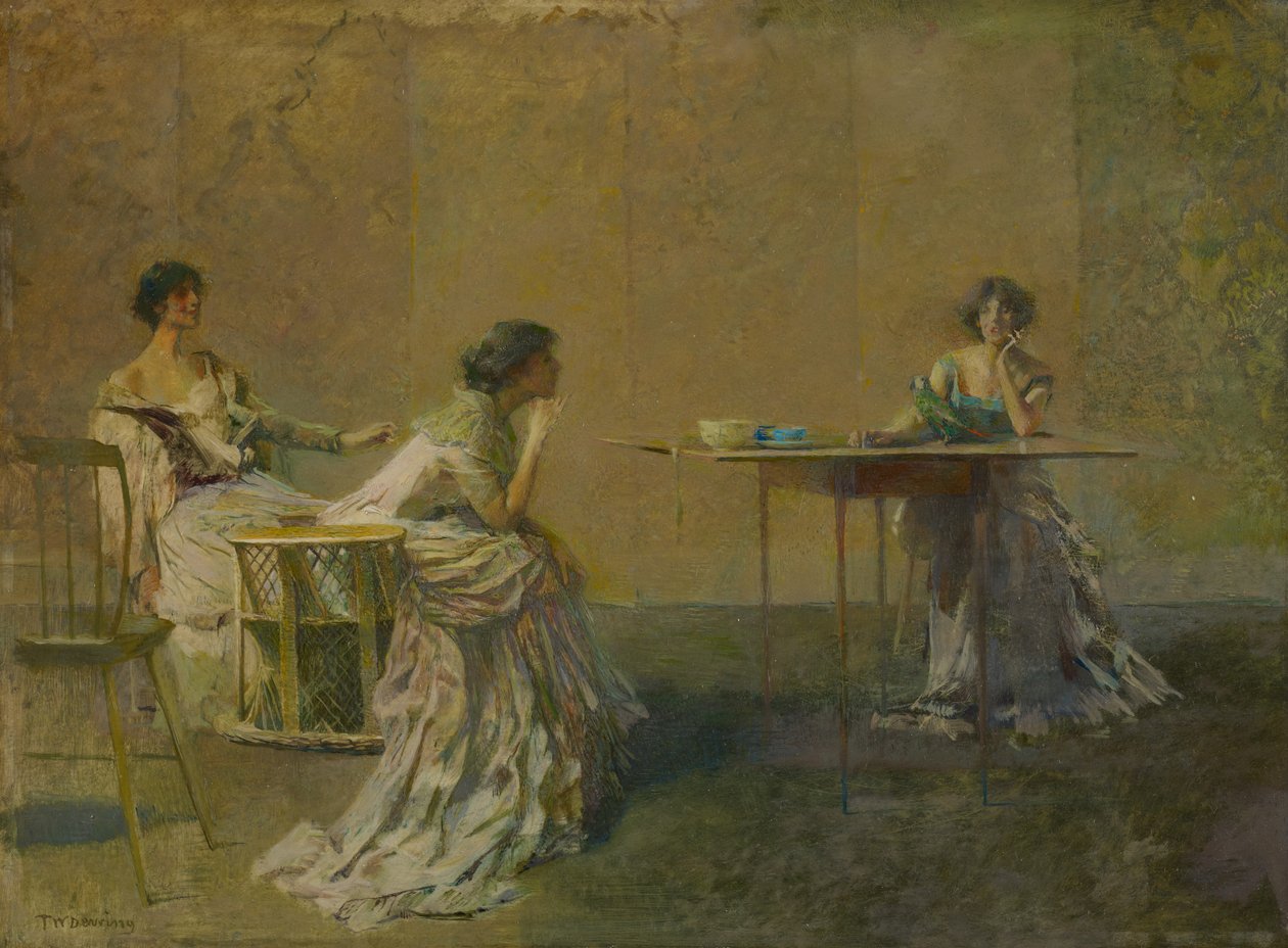 The Gossip, c.1907 by Thomas Wilmer Dewing