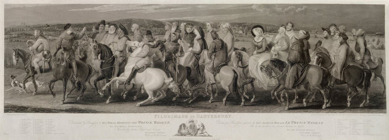 The Pilgrimage to Canterbury, Engraved by James Heath and Luigi Schiavonetti by Thomas Stothard