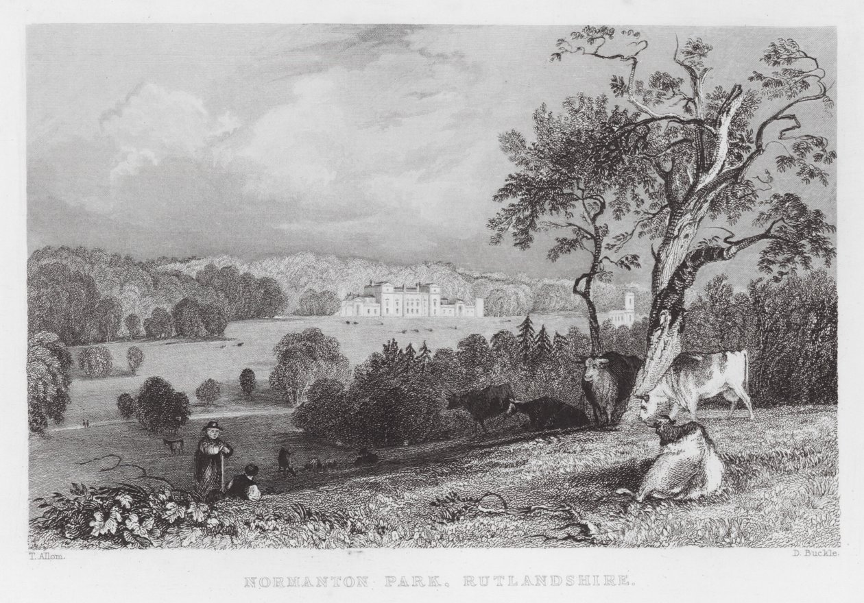 Normanton Park, Rutlandshire by Thomas (after) Allom