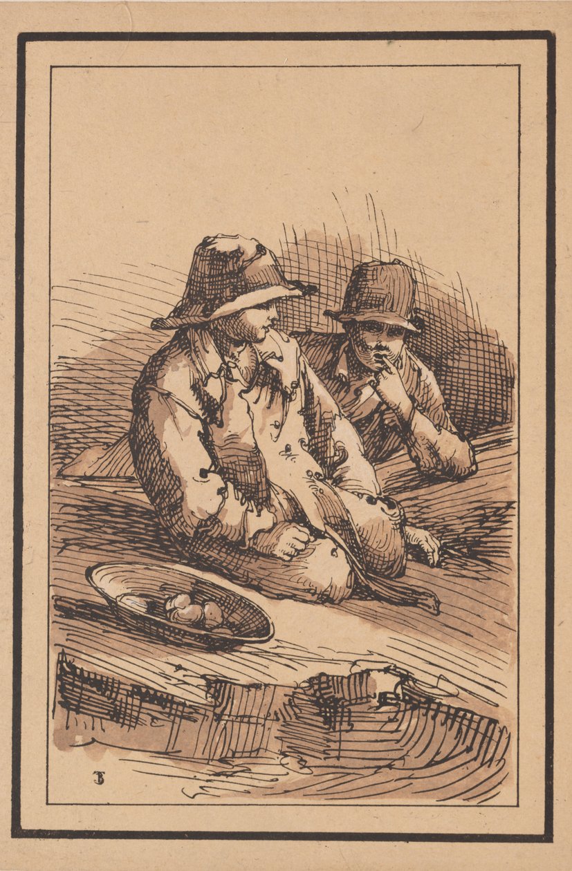 Rustic Figures: Two Boys by Thomas Barker