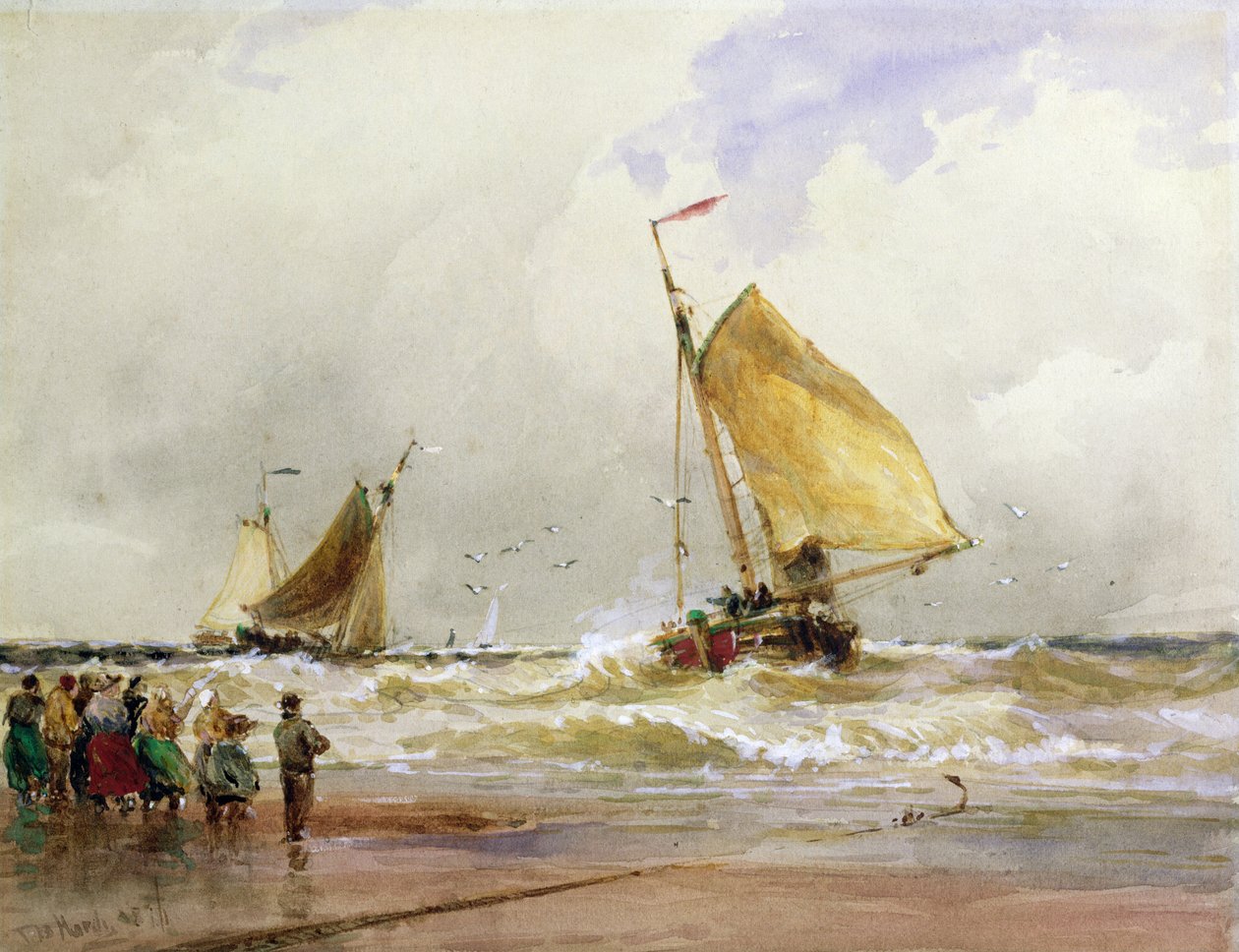 Schevenegen Beach by Thomas Bush Hardy