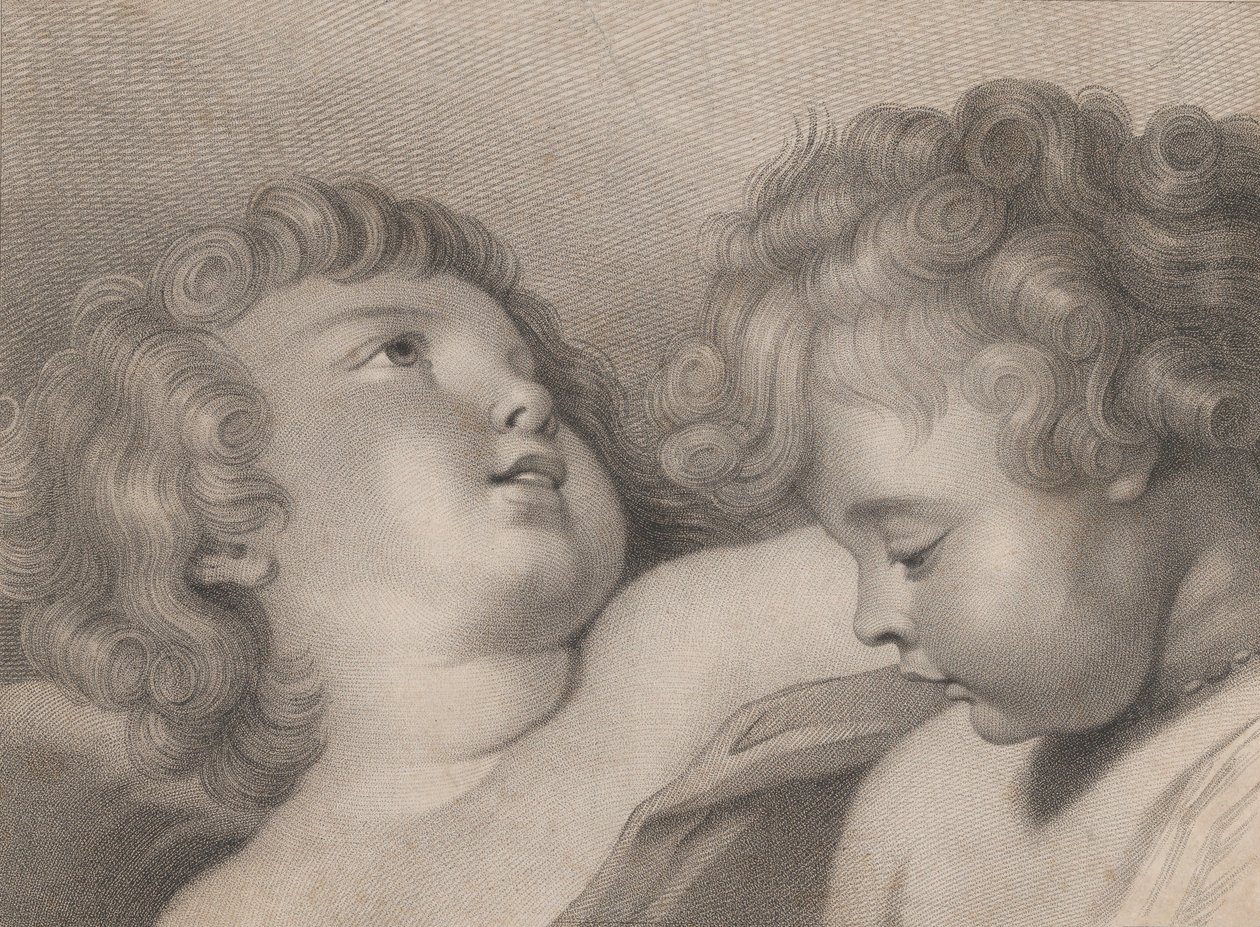 Two Heads of Cherubs by Thomas Cheesman