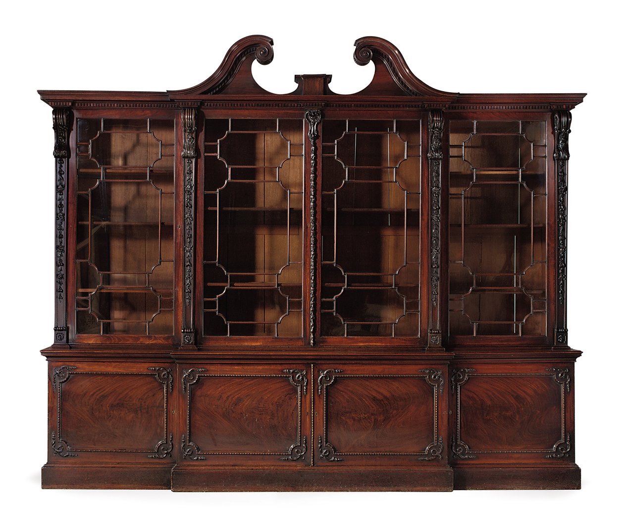 A George III breakfront bookcase by Thomas Chippendale