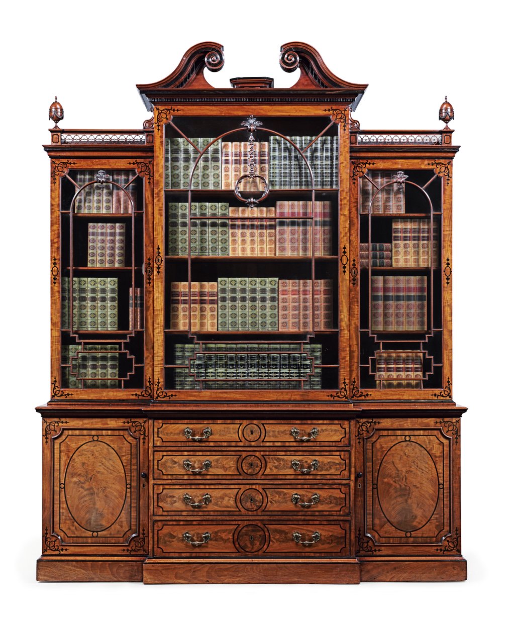 George III secretaire library bookcase by Thomas Chippendale