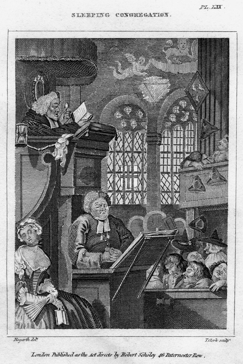 Sleeping Congregation, 18th Century by Thomas Clerk