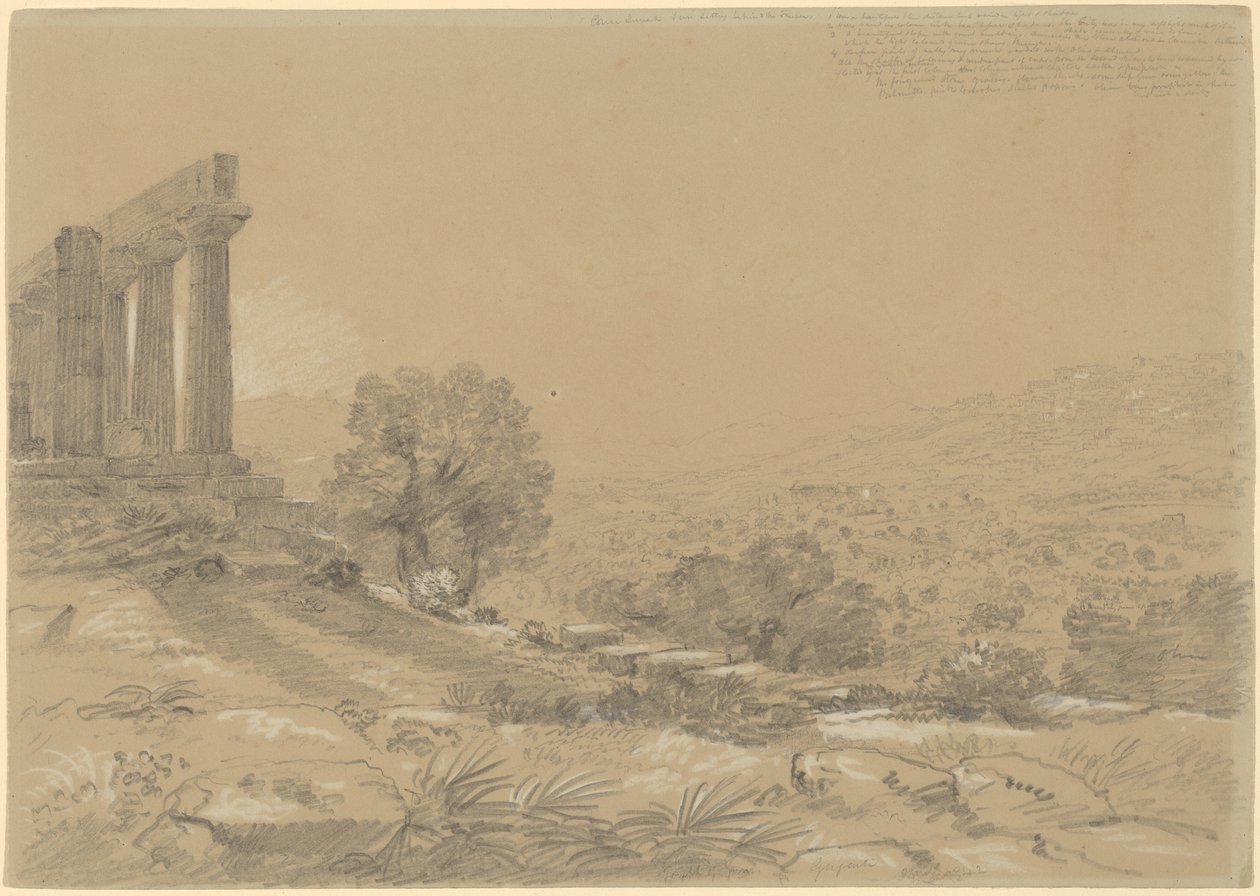 Temple of Juno, Agrigentum by Thomas Cole