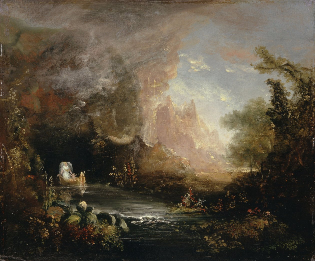 The Voyage of Life: Childhood (study) by Thomas Cole