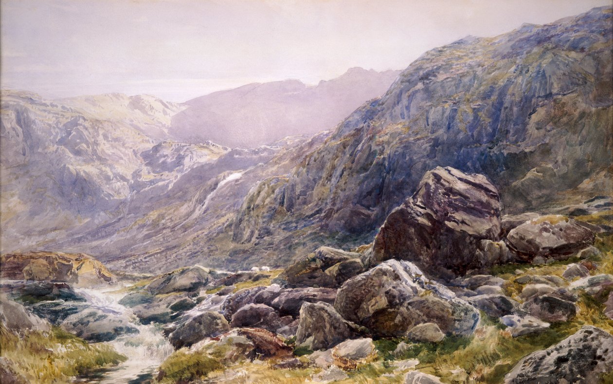 Llanberis Pass, 1875 by Thomas Collier