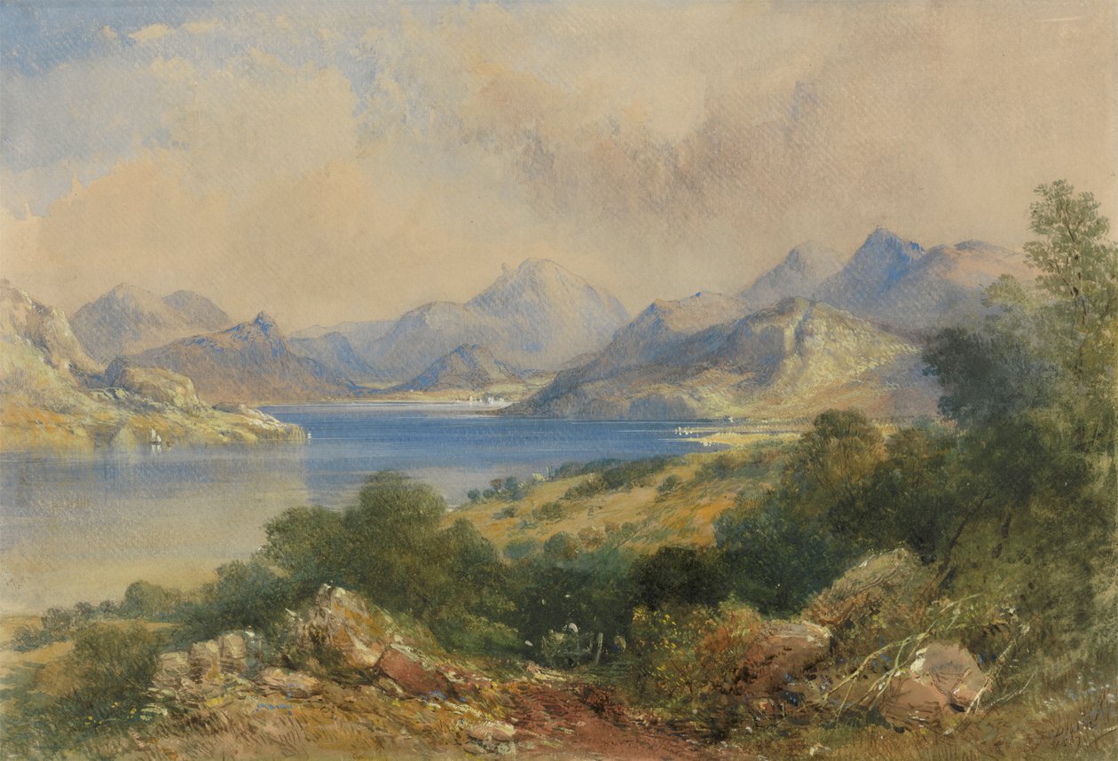 Mountainous Scene with a Lake by Thomas Colman Dibdin