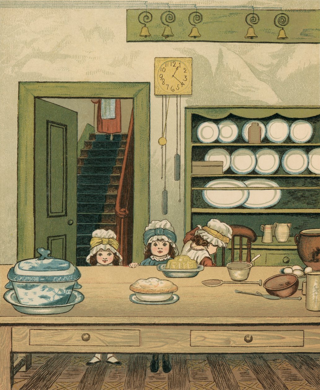 Home Life: Children in the Downstairs Kitchen by Thomas Crane