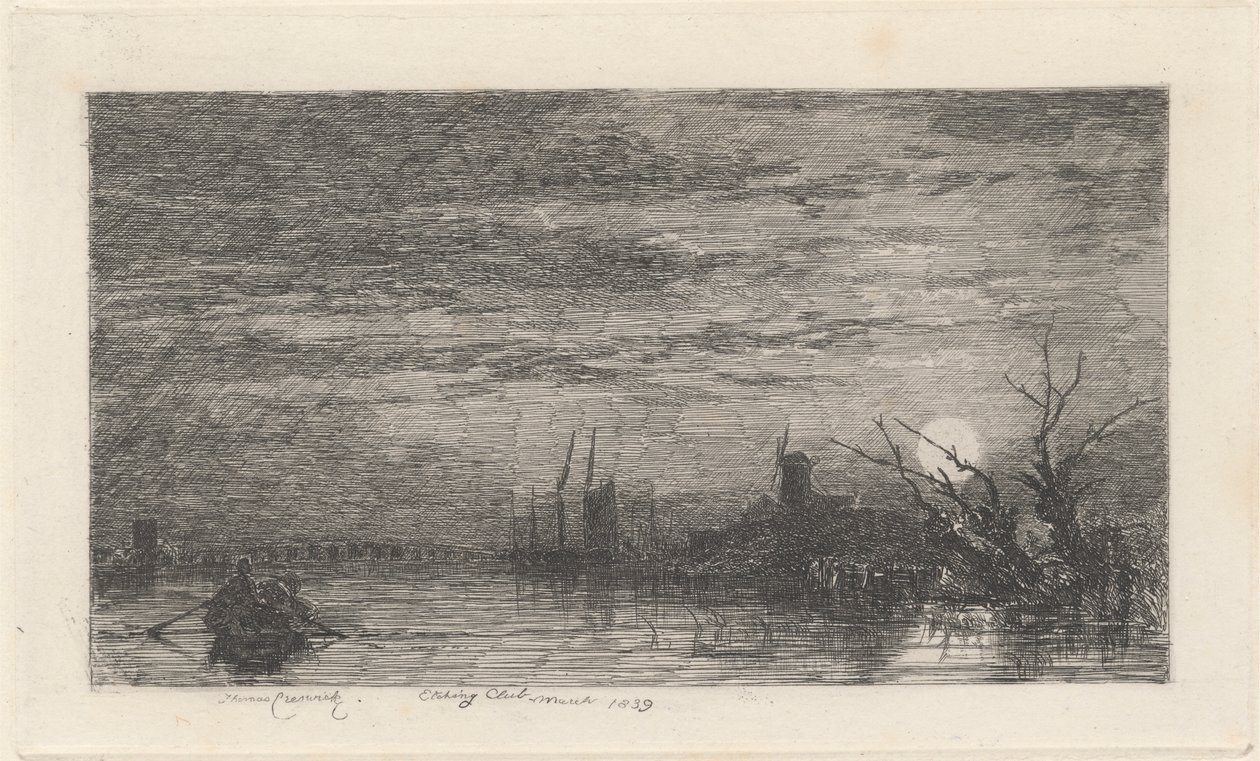 Moonlight by Thomas Creswick