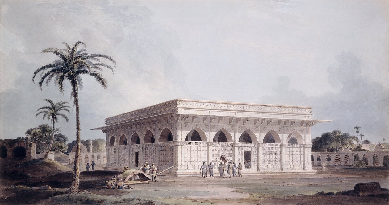 The Chaunsath Khamba Nizamuddin, Delhi by Thomas Daniell
