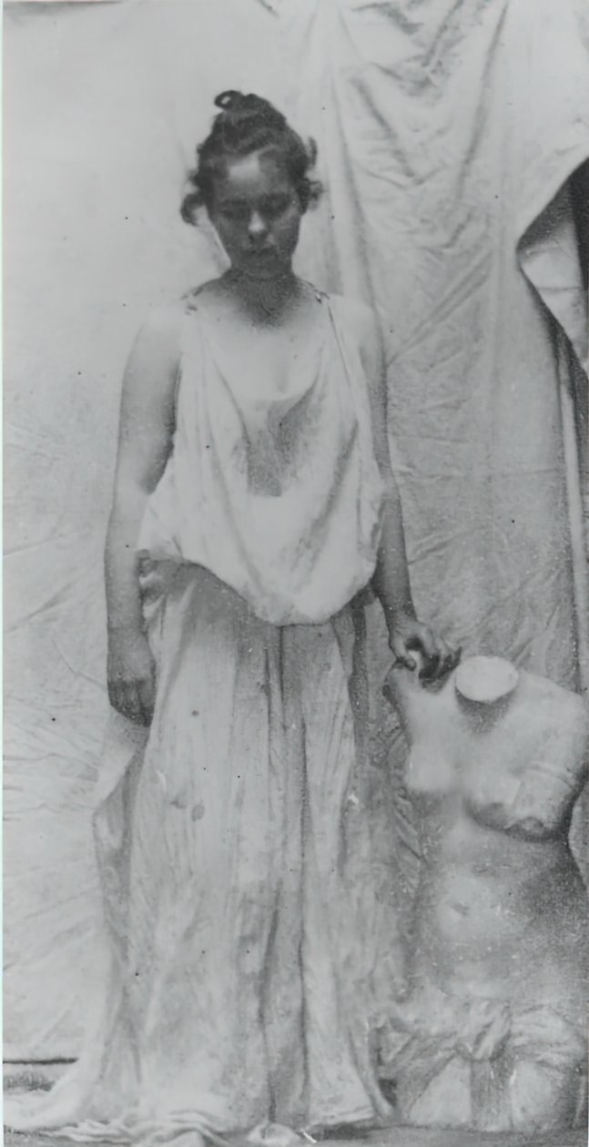 Weda Cook with Antique Cast, c. 1892 by Thomas Eakins