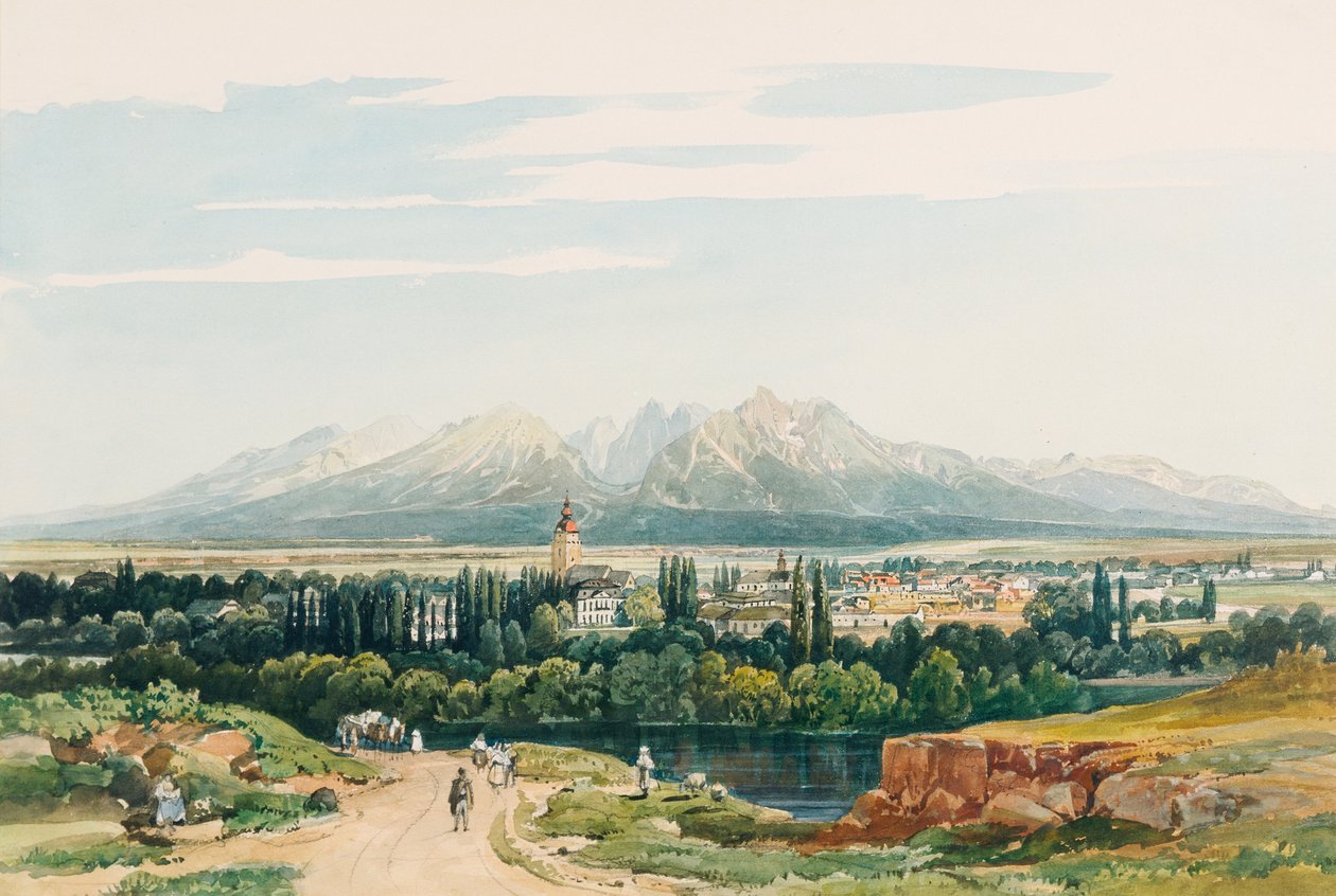 Lomnitz Castle and the Tatra in Hungary by Thomas Ender