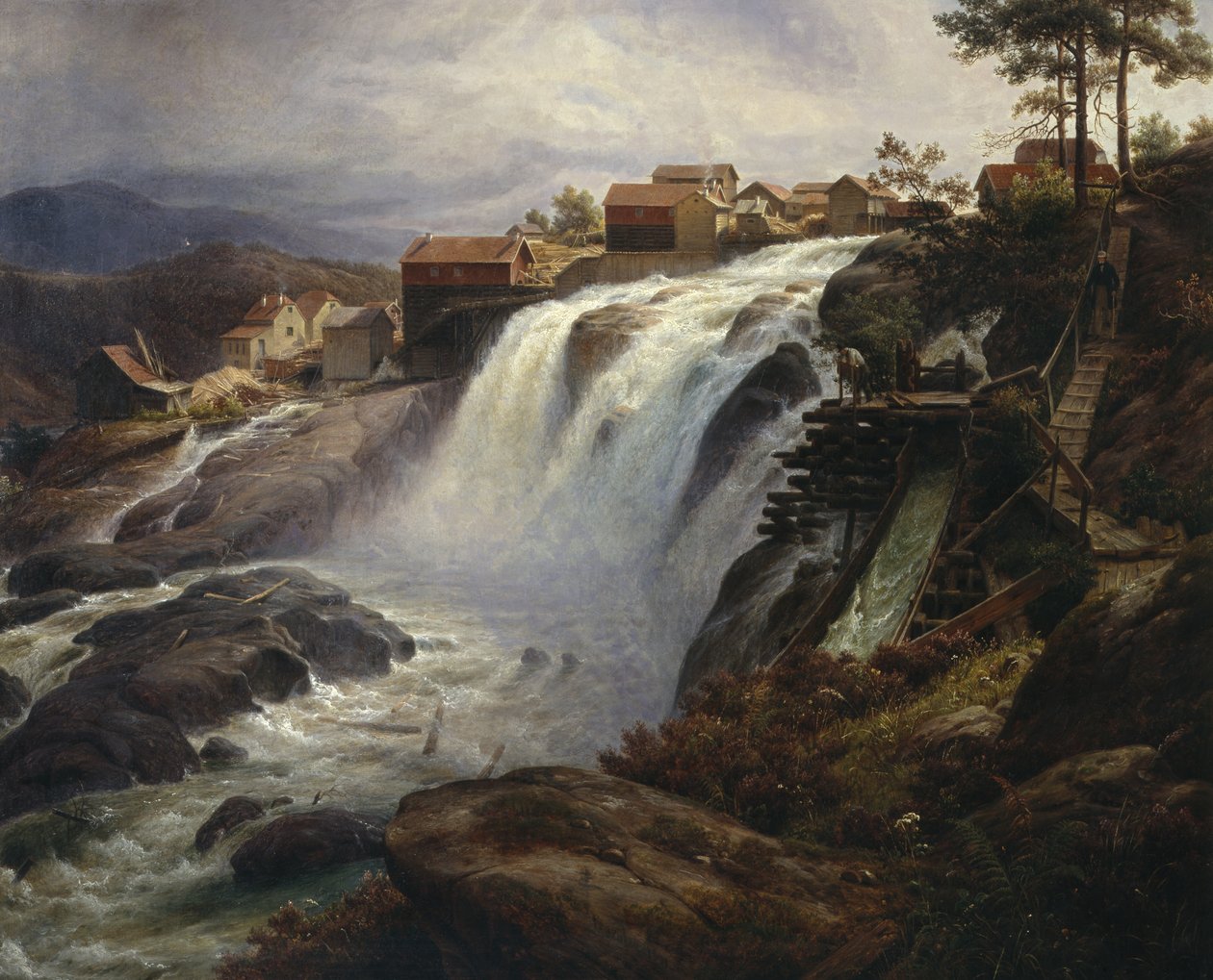 Haugfoss by Thomas Fearnley