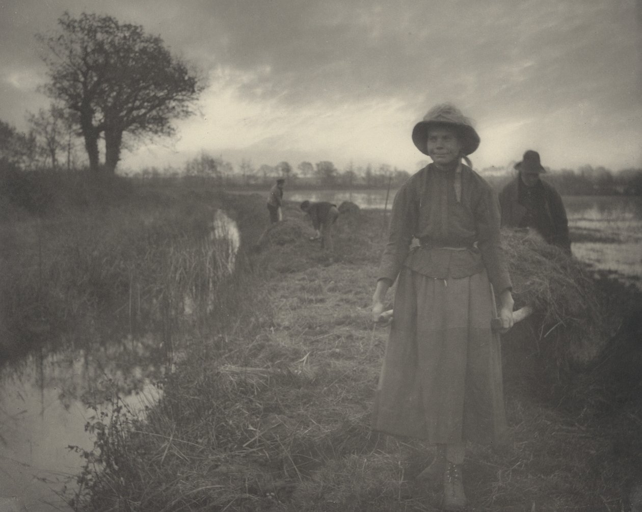 Poling the Marsh Hay, 1886 by Thomas Frederick Goodall