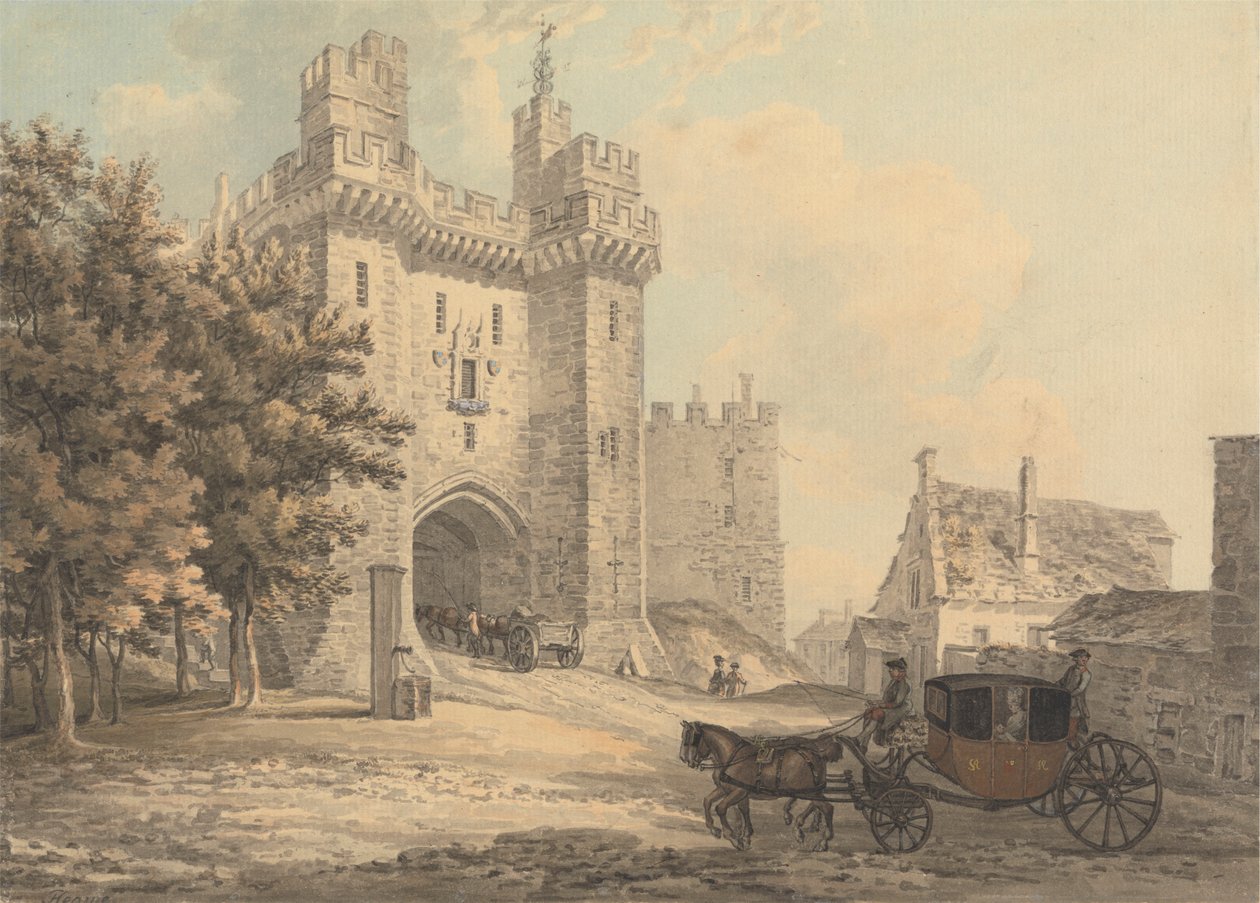 The Gateway of Lancaster Castle by Thomas Hearne