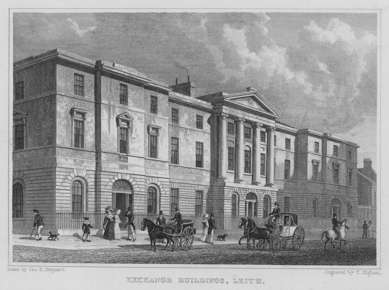 Exchange Buildings, Leith by Thomas Hosmer Shepherd