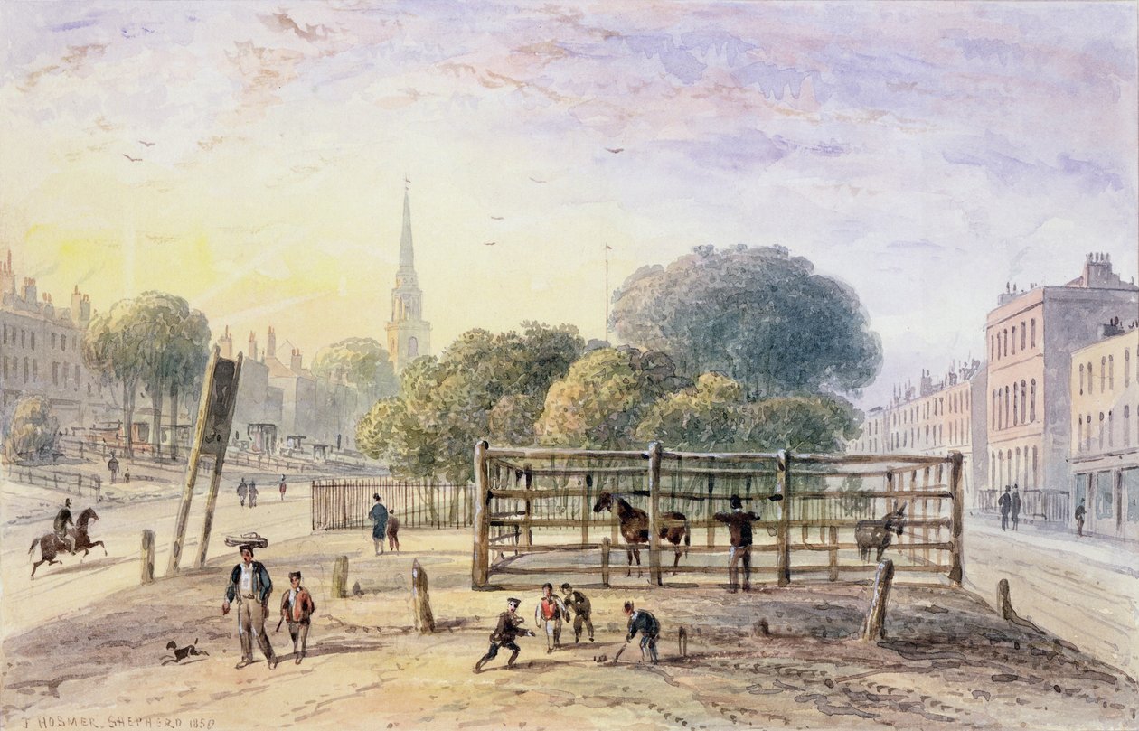 View of Islington Pound by Thomas Hosmer Shepherd