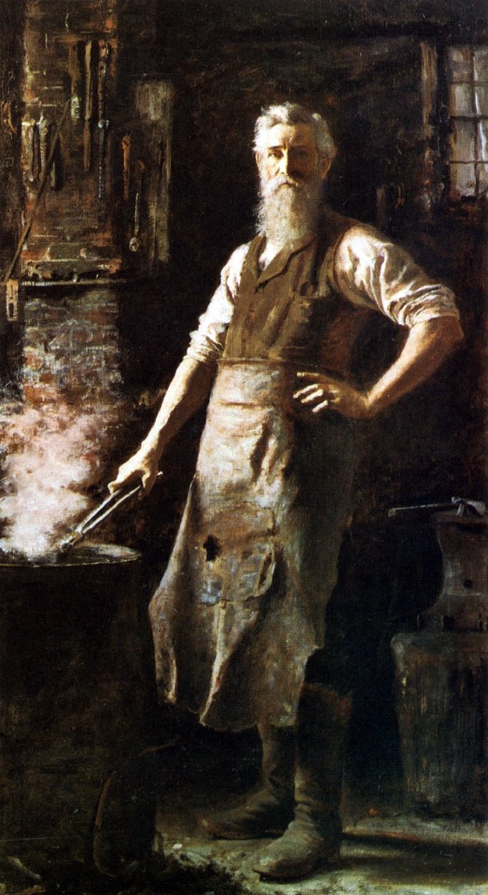 The Village Blacksmith by Thomas Hovenden